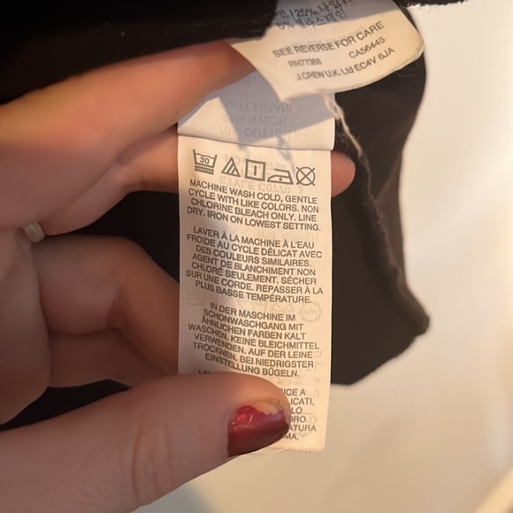 J. Crew Black Blouse Formal Top with Unique Asymmetrical Waist Design - Picture 9 of 10